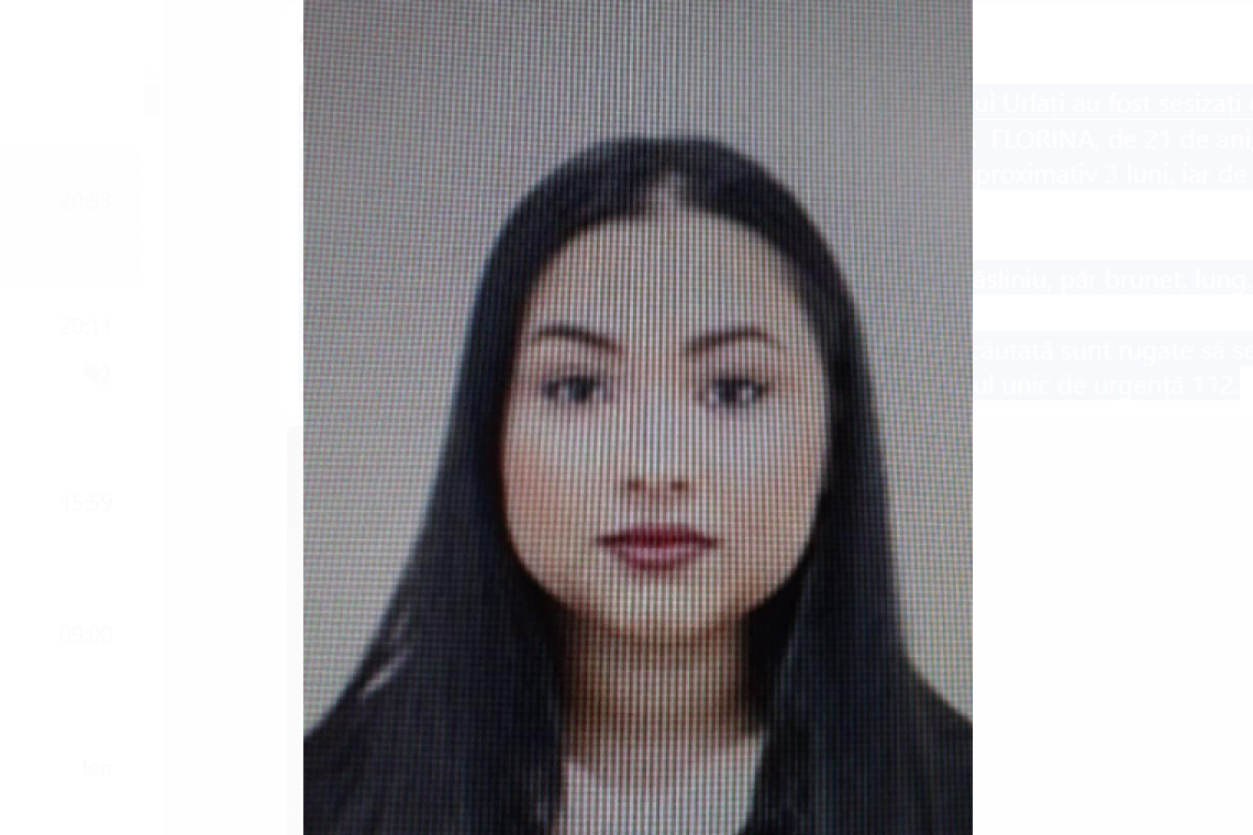 UPDATE/ O tânără din comuna Iordăcheanu a fost dată dispărută de rude. De trei luni, nu mai răspunde la telefon