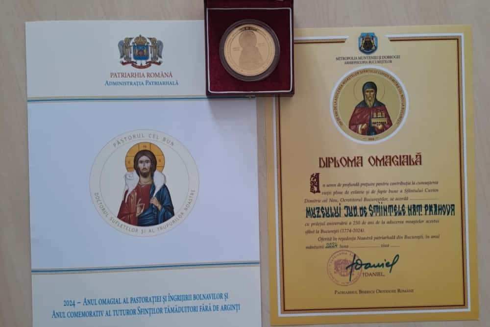Muzeul Județean de Științele Naturii a primit diploma omagială a Patriarhiei Române