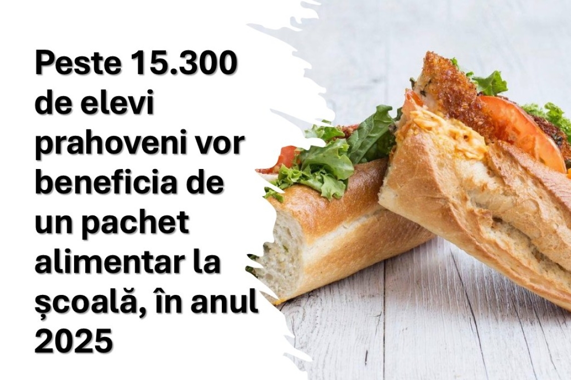 Peste 15.300 de elevi prahoveni vor primi la școală pachet alimentar, în acest an. Aflați unitățile de învățământ incluse în program