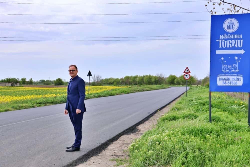 Modernizarea drumului județean către Mănăstirea Turnu, finalizată înainte de Paște
