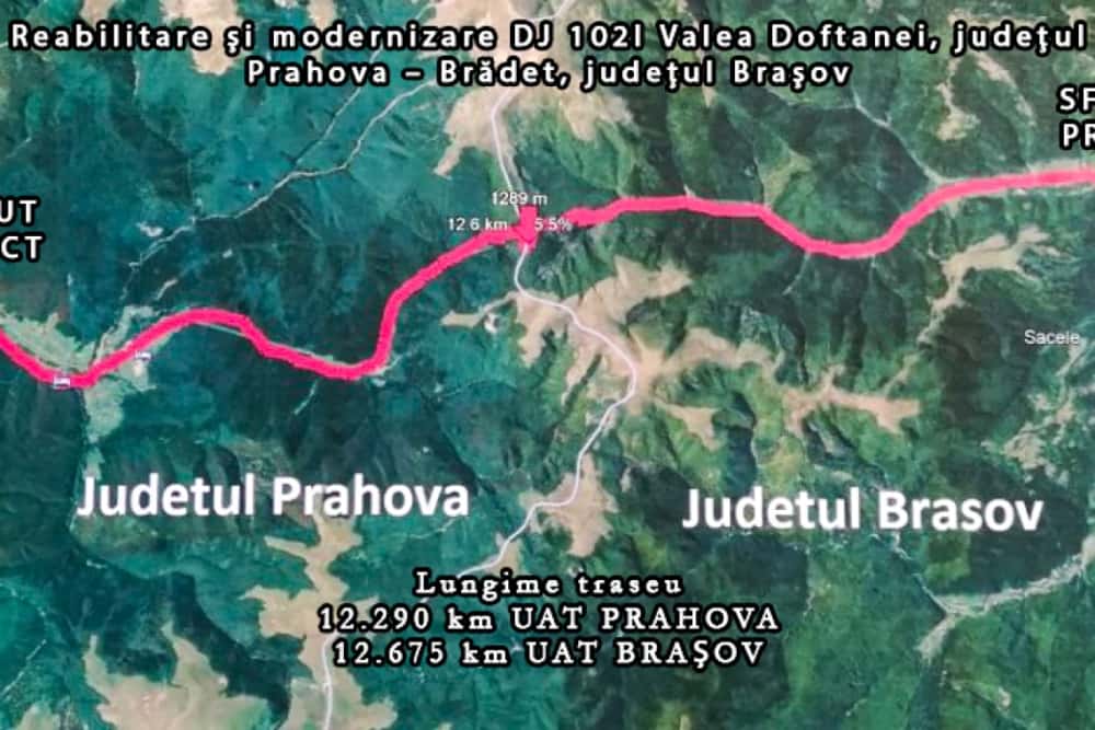 Consiliul Județean predă Companiei Naționale de Investiții amplasamentul pentru modernizarea DJ 102I Valea Doftanei - Săcele