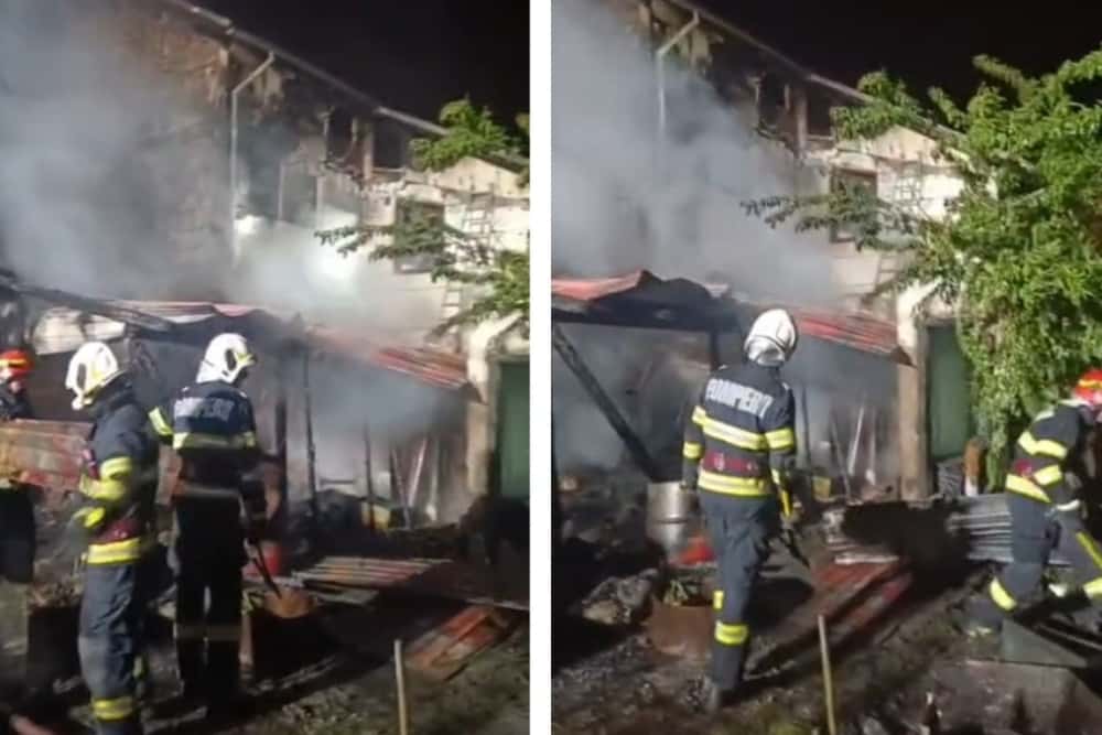 Două case din Ploiești au fost cuprinse de flăcări, miercuri seară, pe strada Buna Vestire