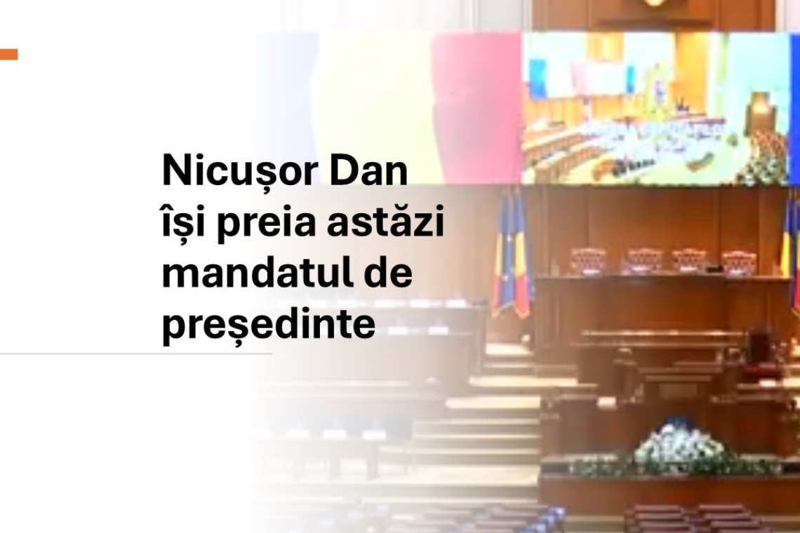 Nicușor Dan va depune astăzi jurământul în fața Parlamentului României
