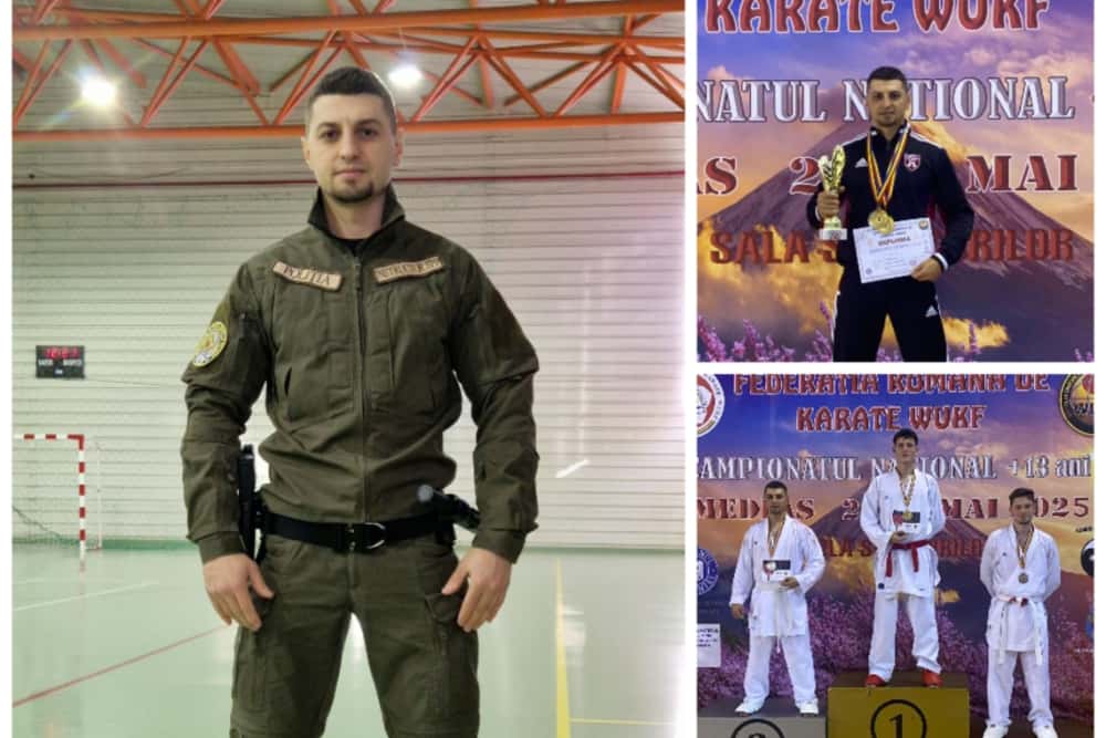 Albert, polițistul prahovean campion național la karate, este Maestru Emerit al Sportului