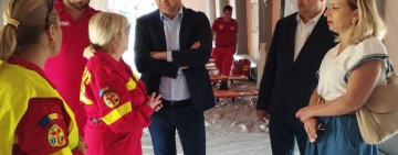 Prefectul Daniel Nicodim și subprefectul Mircea Tănase au participat la simularea de explozie de la Petrotel-Lukoil
