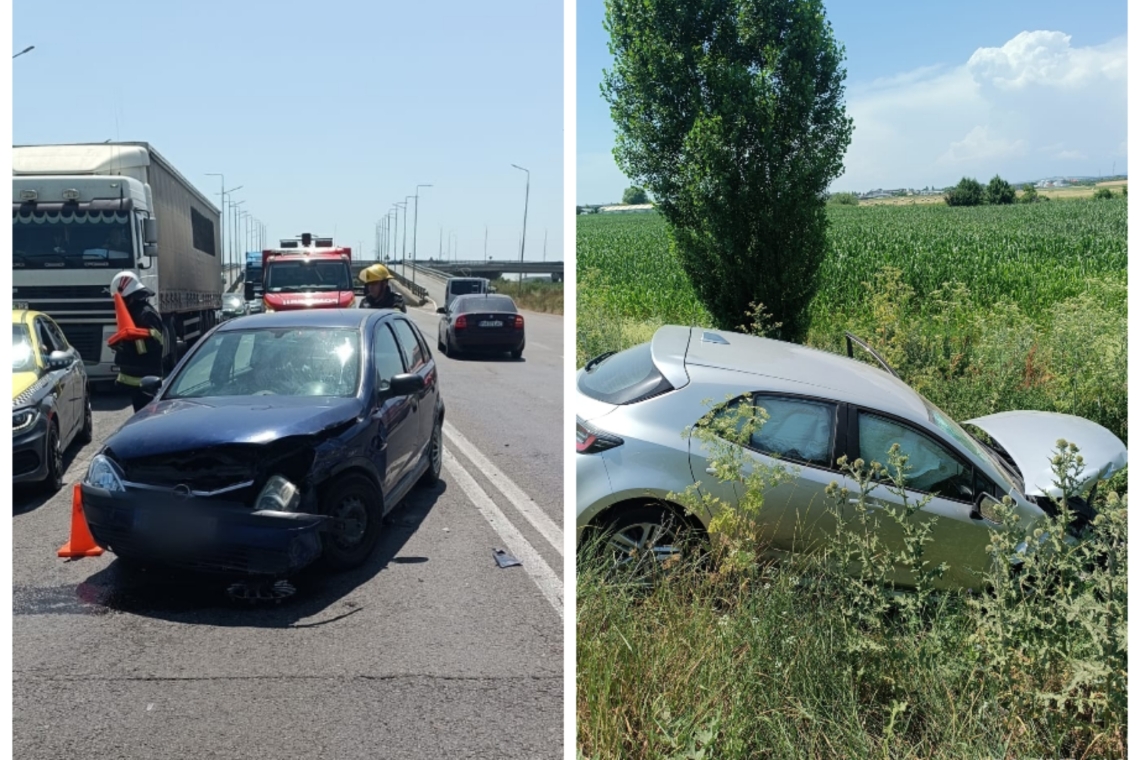 Coliziune între două autoturisme, pe DN1B, în Blejoi