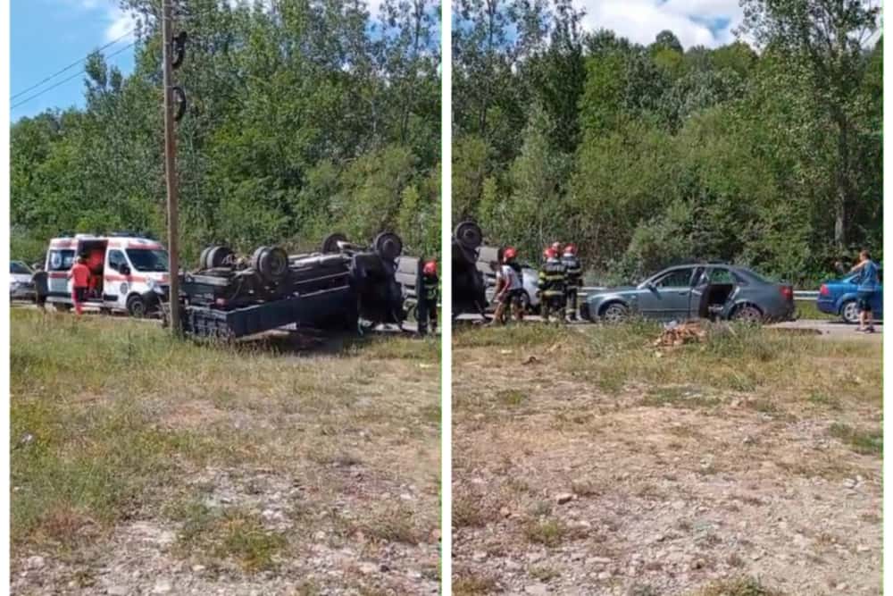 Accident pe un drum județean din Șotrile 