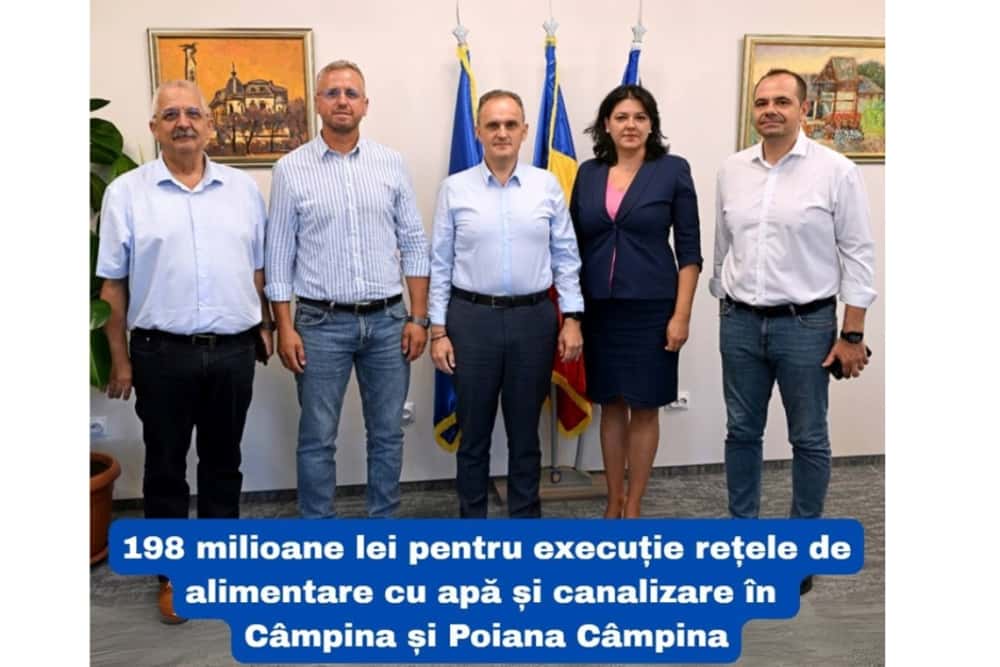 Virgiliu Nanu, președintele CJ Prahova, a anunțat semnarea contractului pentru execuția rețelelor de apă și canalizare în Câmpina și Poiana Câmpina: ”Prahova merge înainte!”