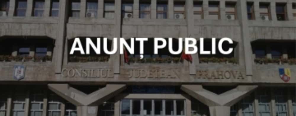 Anunț public Consiliul Județean Prahova