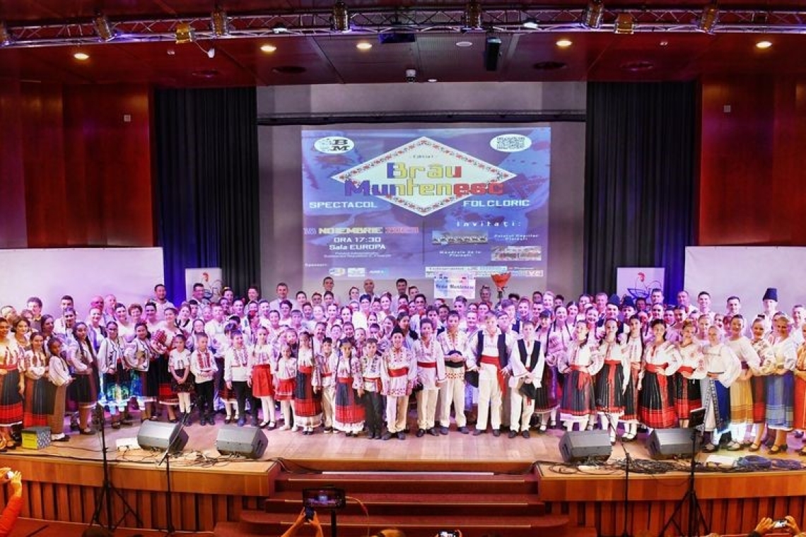 ”Hai la brâu!”, spectacol organizat de Asociația Folclorică ”Brâu Muntenesc”. Sâmbătă, de la ora 17:00, la Sala Europa a Consiliului Județean