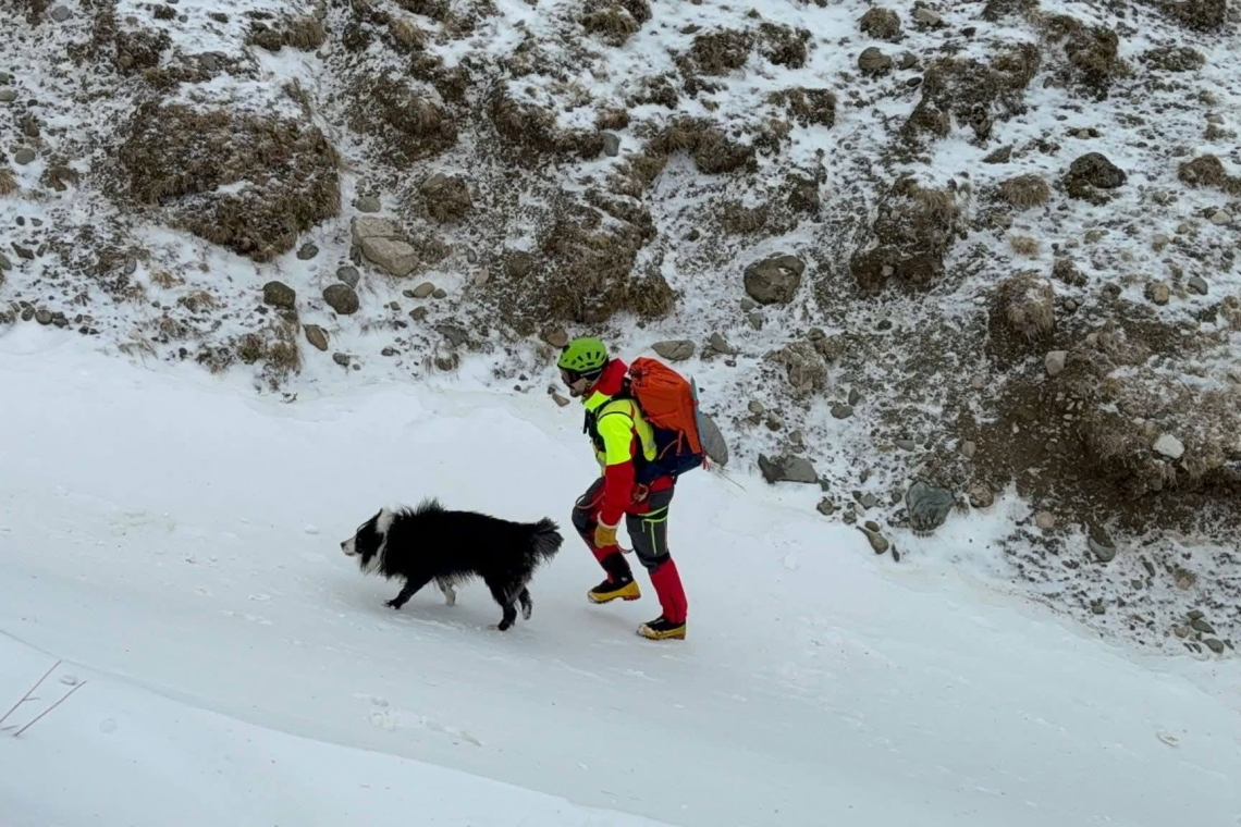 Sergiu și Carp, echipajul canin al Salvamont Prahova, într-o misiune în premieră pentru salvamontiștii din România