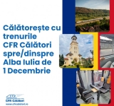 Patru trenuri CFR Călători vor purta nume simbolice de 1 Decembrie, Ziua Națională a României