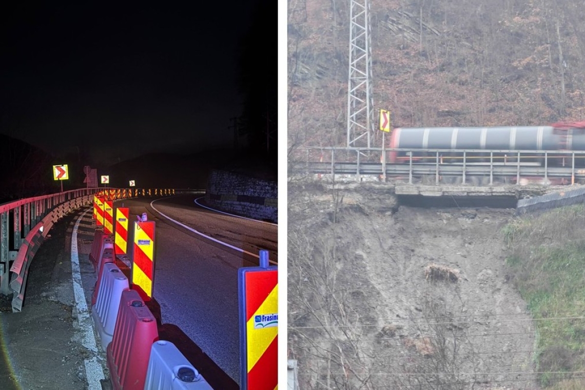 Restricție parțială de trafic pe DN1, în zona Comarnic, din cauza unei alunecări de teren