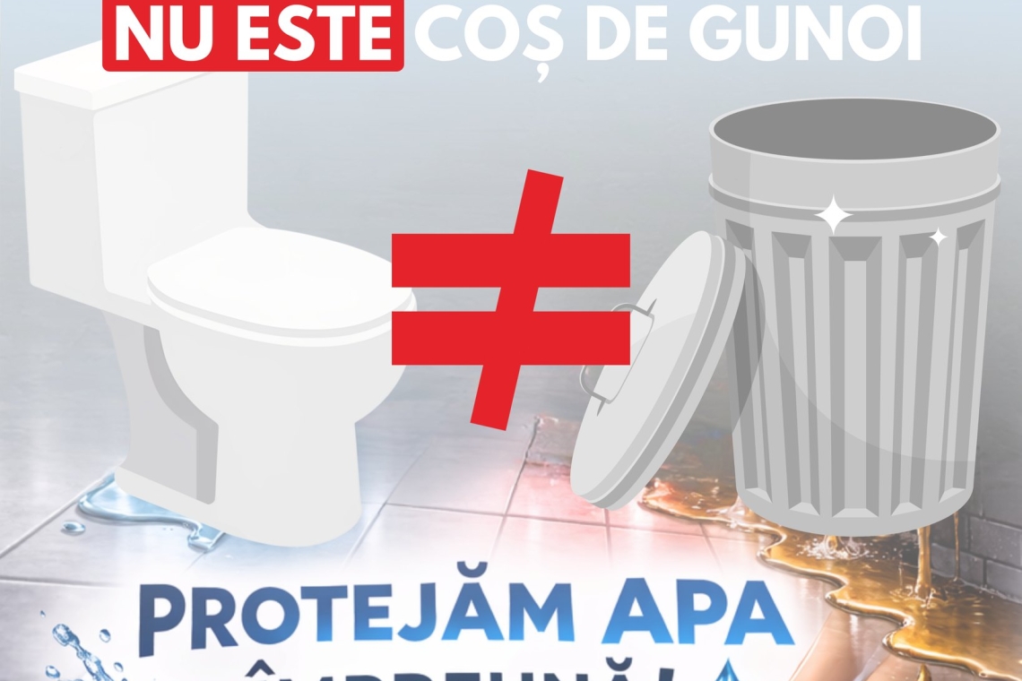 Hidro Prahova avertizează: deșeurile aruncate în toaletă provoacă blocaje în rețeaua de canalizare