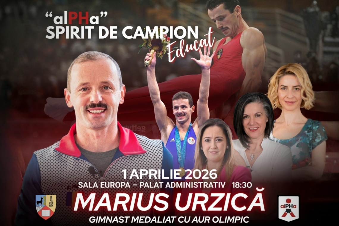Campionul olimpic Marius Urzică, invitat special la Ploiești, în cadrul evenimentului „alPHa – Spirit de Campion Educat”
