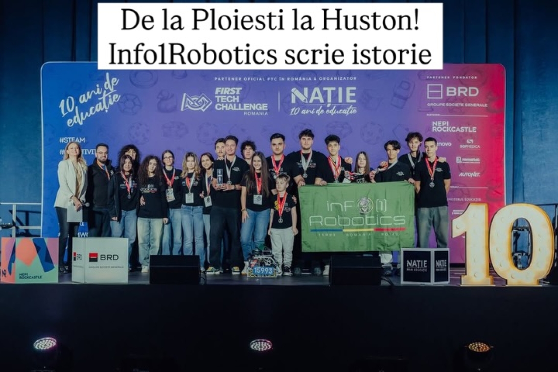 Echipa de robotică „InfO(1) Robotics”, premiată de Consiliul Județean Prahova pentru performanțele obținute