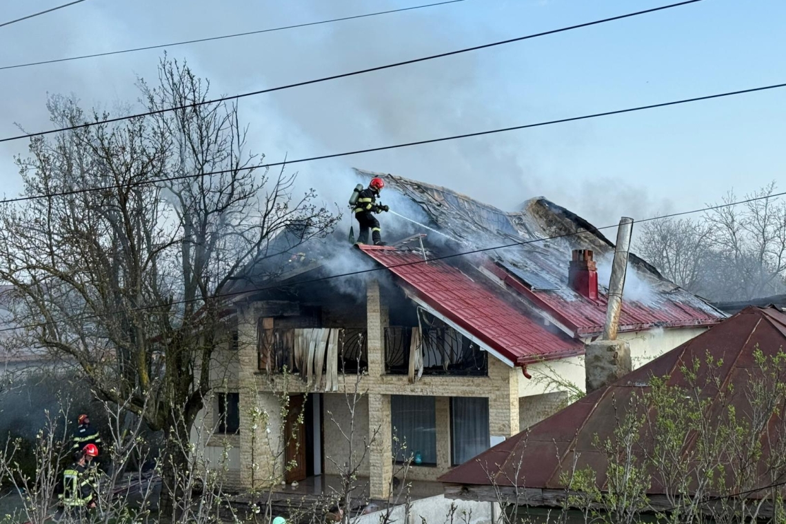 Update/ Incendiu într-o gospodărie din Balta Doamnei. Pompierii intervin cu patru autospeciale de stingere
