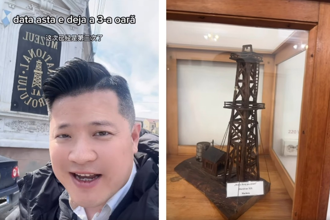 Muzeul Petrolului din Ploiești, promovat online de Gelu Chen, un antreprenor chinez care iubește România