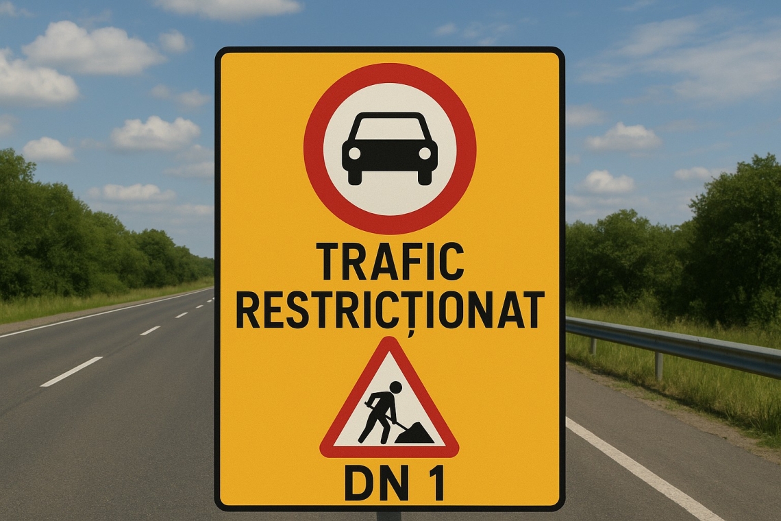 Restricții de trafic pe DN1, între Brașov și Ploiești, din cauza lucrărilor la carosabil