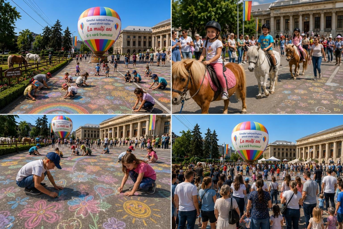Parada copiilor, balon cu aer cald și spectacole de Ziua Copilului, la Ploiești. Consiliul Județean și CS AlPHa Prahova au pregătit surprize pentru cei mici