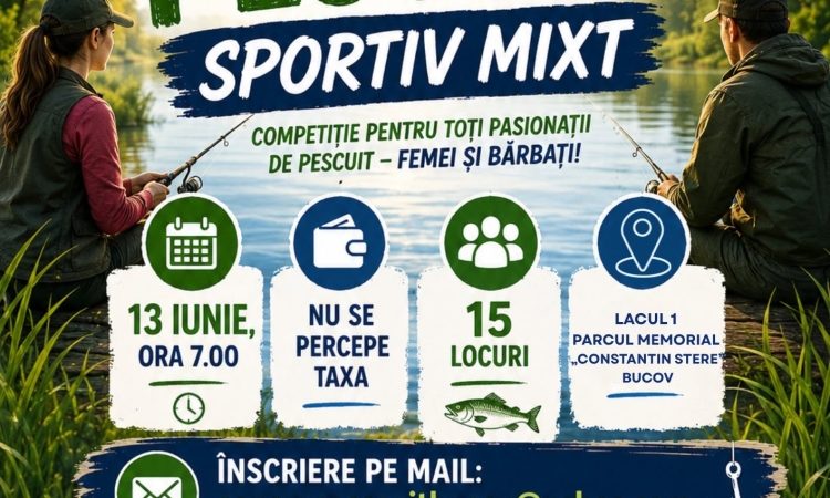Concurs de pescuit sportiv la Lacul 1 din Parcul Memorial „Constantin Stere”