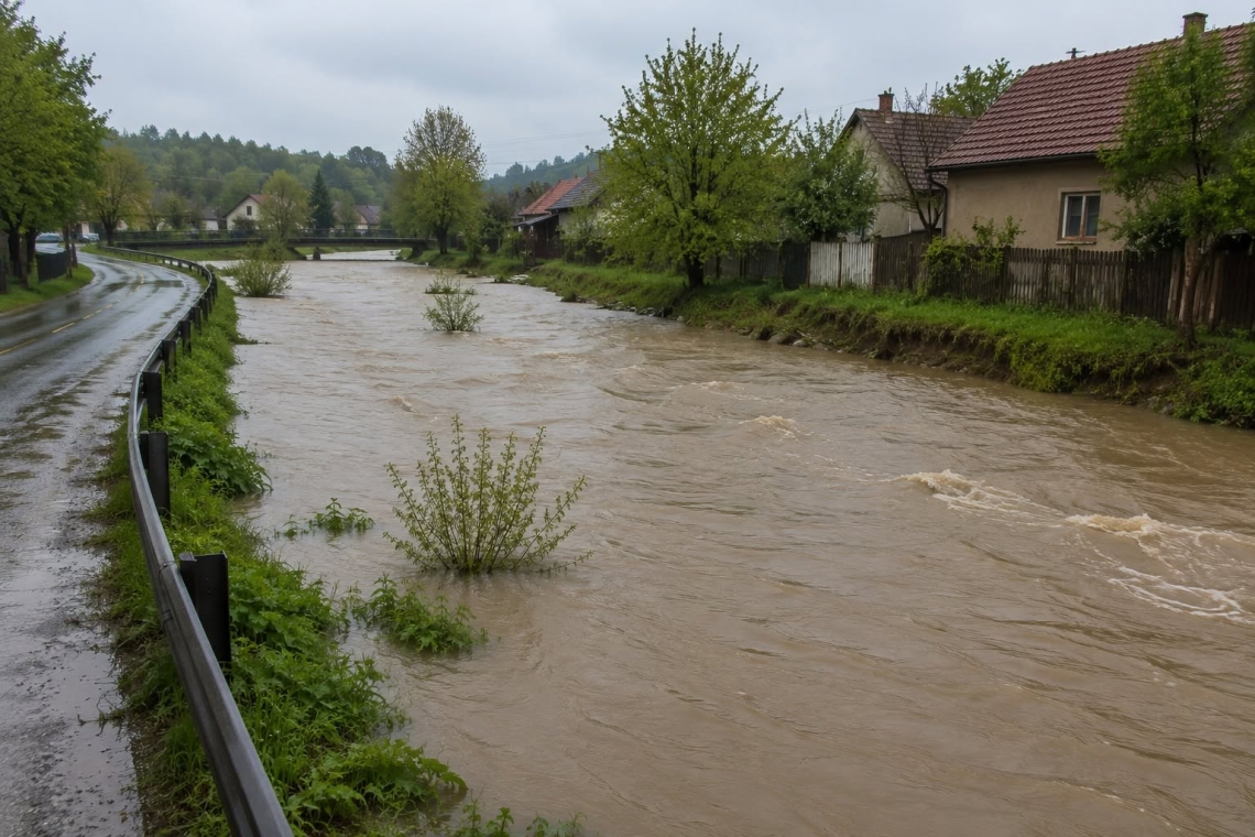 Prahova, sub Cod galben de inundații. Hidrologii avertizează asupra riscului de viituri și creșteri rapide ale apelor râurilor din județ
