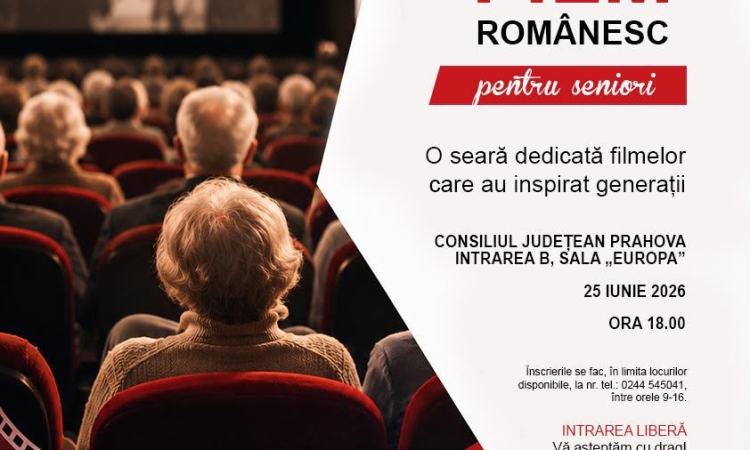 Seară de film românesc dedicată seniorilor, la Ploiești