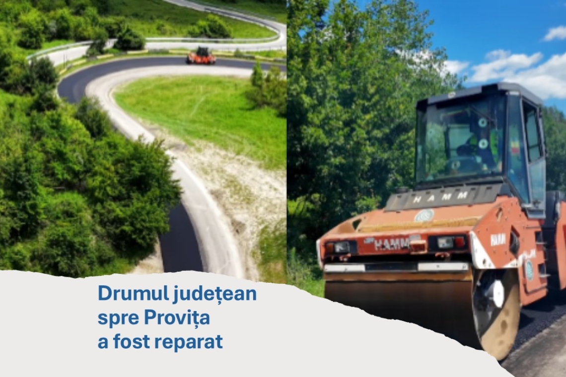 Lucrările de reparații pe drumul județean 100E, între Poiana Câmpina și Provița de Jos, au fost finalizate