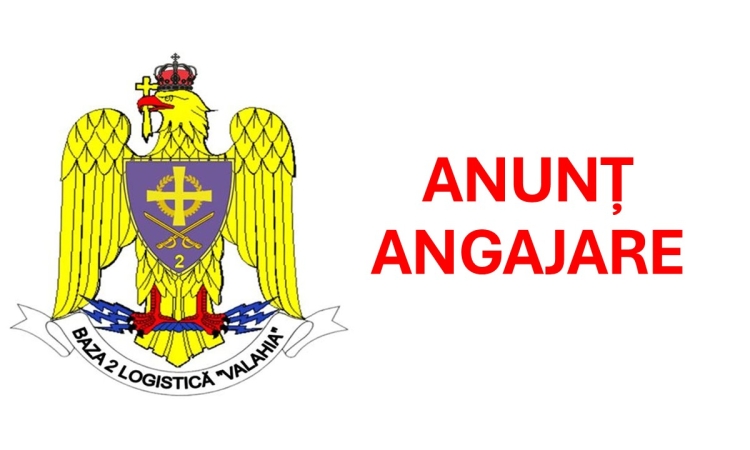 Anunț angajare inginer debutant la unitatea militară din Bucov