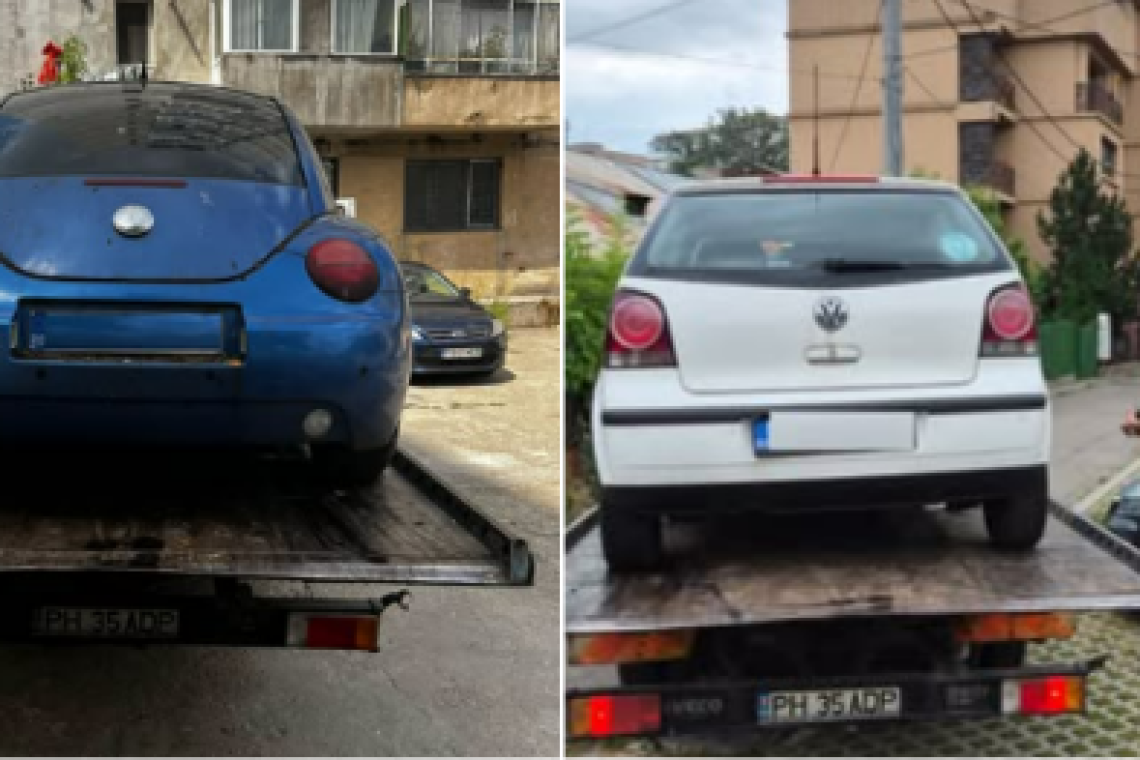 22 de autoturisme abandonate au fost ridicate de pe domeniul public din Ploiești în luna iunie
