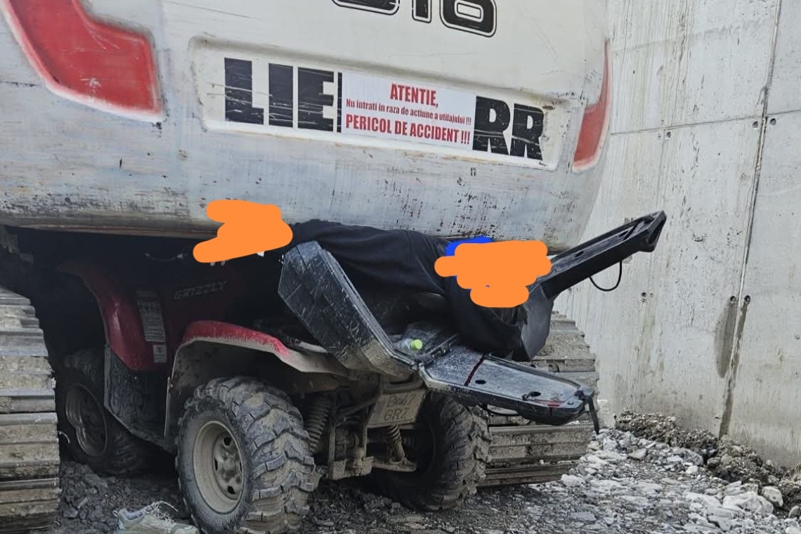 Valea Doftanei/Un tânăr de 18 ani a murit, noaptea trecută, după ce a intrat cu ATV-ul într-un utilaj