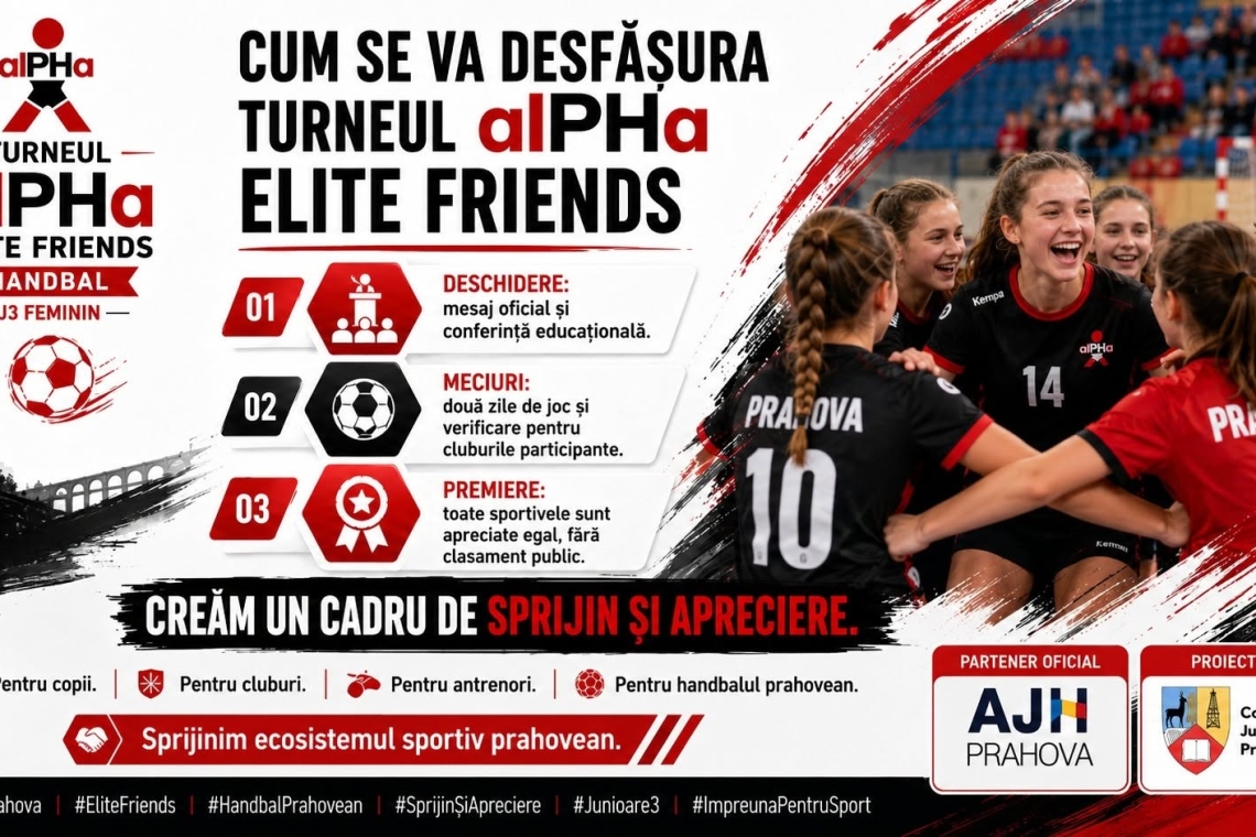 Turneul alPHa Elite Friends aduce la Ploiești cele mai bune echipe de handbal feminin junioare III din Prahova