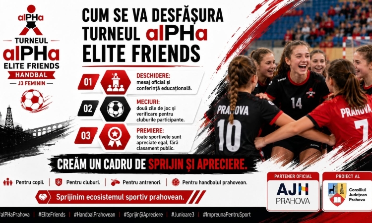 Turneul alPHa Elite Friends aduce la Ploiești cele mai bune echipe de handbal feminin junioare III din Prahova