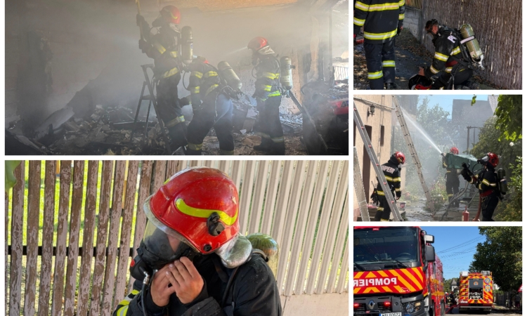Casă cuprinsă de flăcări în Filipeștii de Târg. O persoană a suferit arsuri 