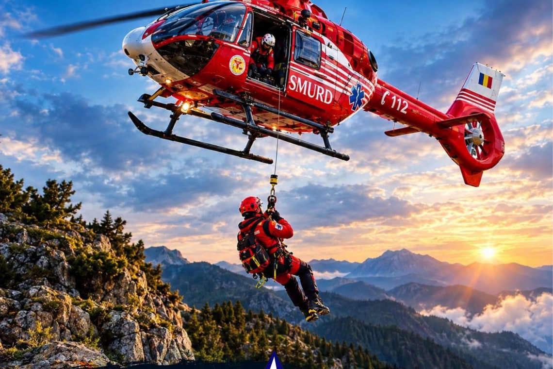 Bușteniul devine punct de pregătire pentru salvarea montană aero. Salvamontiști din toată țara se instruiesc pentru intervențiile cu elicopterul