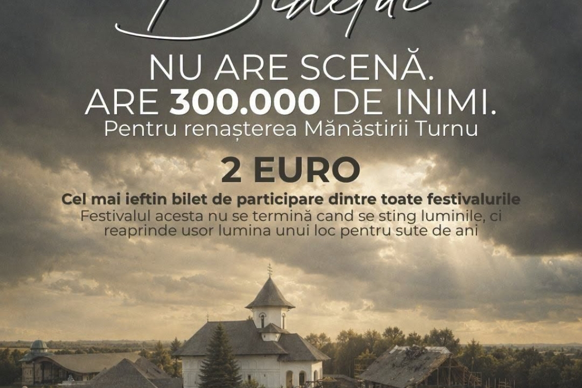 Punem și noi o piatră pentru Mănăstirea Turnu? Campanie de donații: „300.000 de oameni, 300.000 de pietre la temelia rugăciunii”