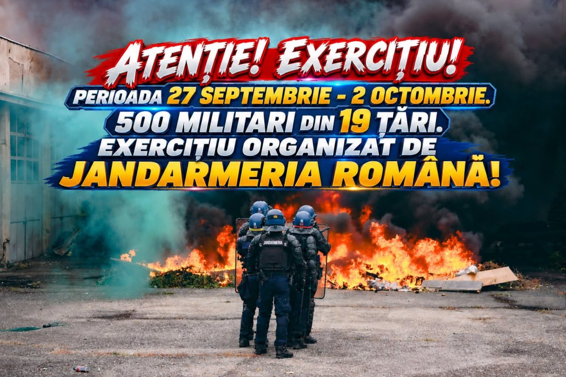 Exercițiu internațional al Jandarmeriei, inclusiv în Prahova. Peste 500 de militari vor participa la simulări de intervenție