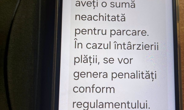 SGU Ploiești atrage atenția asupra unor mesaje SMS false despre datorii la parcare. Șoferii sunt îndemnați să nu acceseze linkurile
