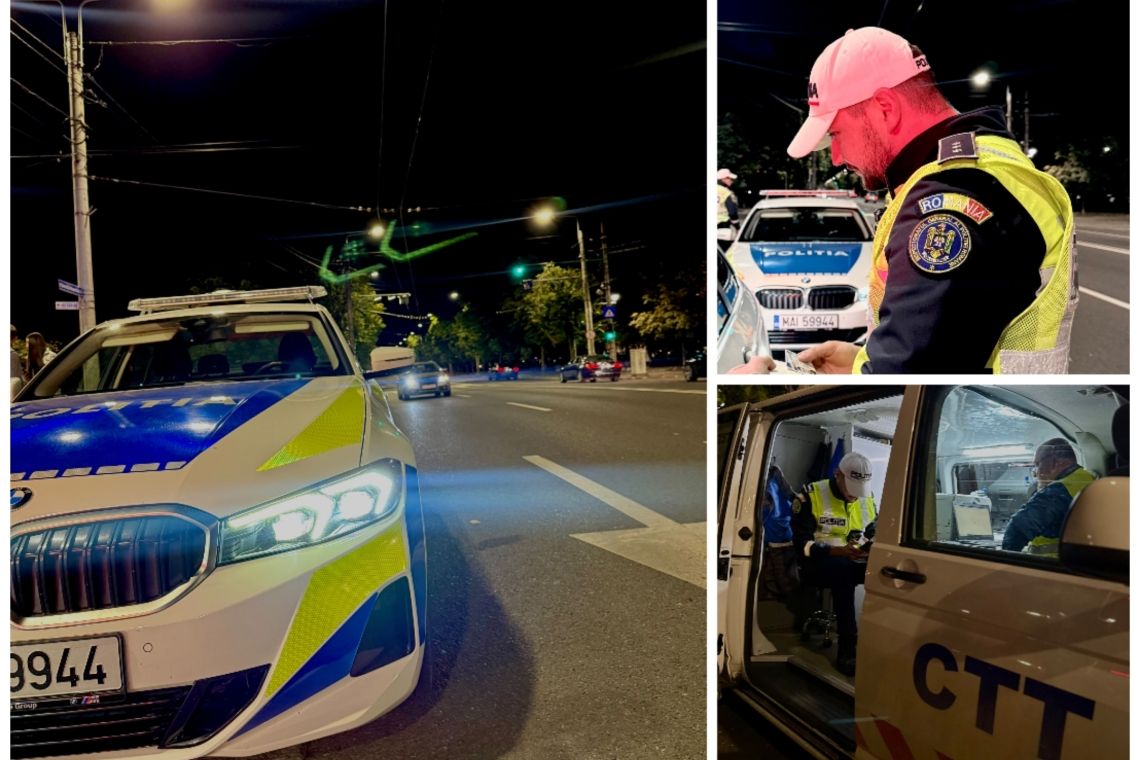 Acțiune de amploare a polițiștilor pe străzile din Ploiești, vineri seară