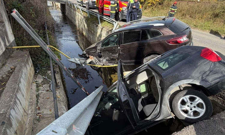 Conductă de gaze, avariată în urma unui accident produs în Poiana Câmpina