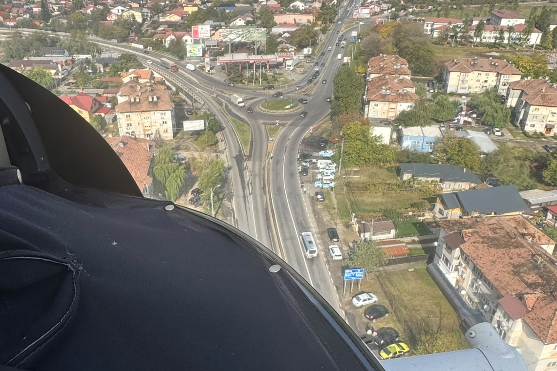 Acțiune a polițiștilor rutieri pe DN 1, inclusiv din aer, pentru prevenirea accidentelor cauzate de viteza excesivă