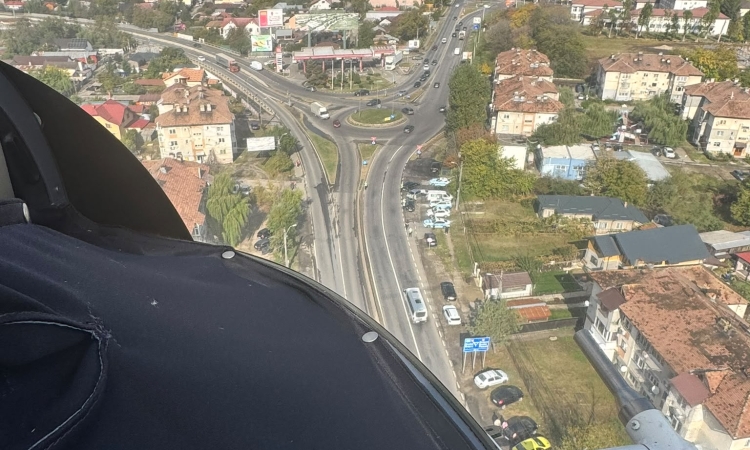 Acțiune a polițiștilor rutieri pe DN 1, inclusiv din aer, pentru prevenirea accidentelor cauzate de viteza excesivă